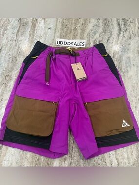 Nike ACG Smith Summit Cargo Shorts HV0593-551 Purple Brown Black Men’s Sz M NWT